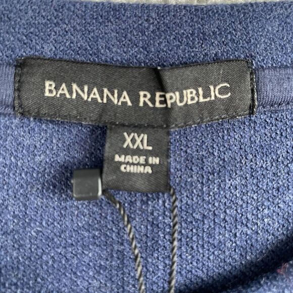 Banana Republic Mens Crew Neck Pullover Sweater Navy Blue Size XXL 2XL New - Picture 7 of 11